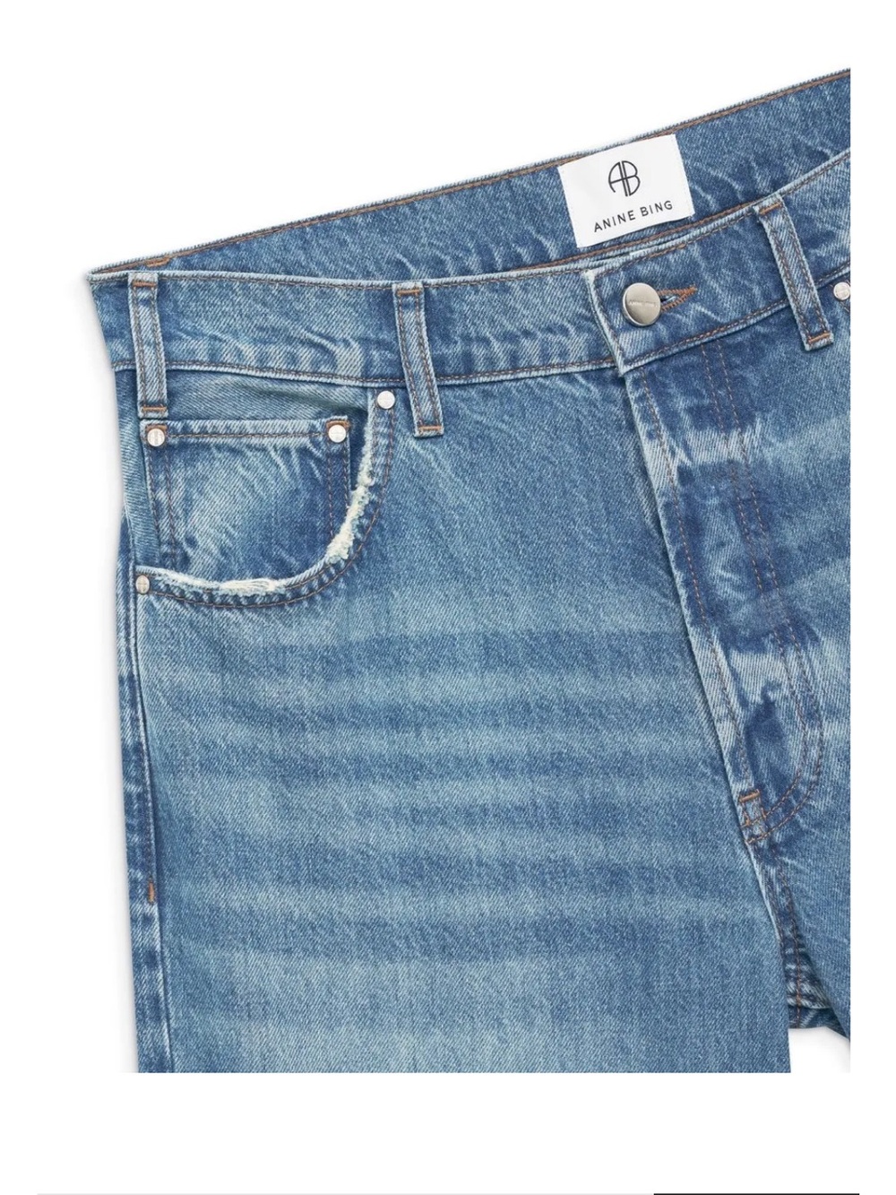 Anine Bing Roy Jeans in Blue Denim - Picture 4 of 14